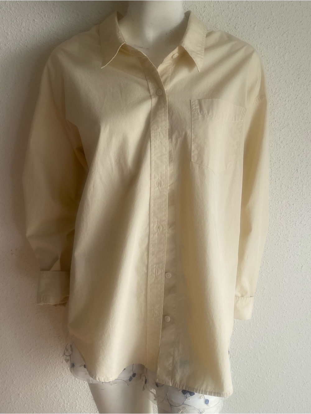 Wilfred Free Boyfriend Cotton Button Down Shirt Medium